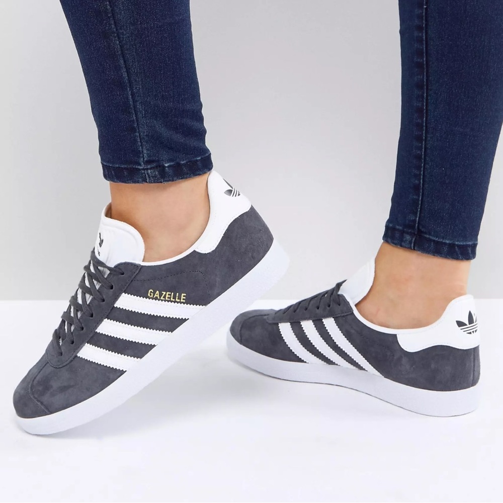 adidas Gray and White Athletic Shoes